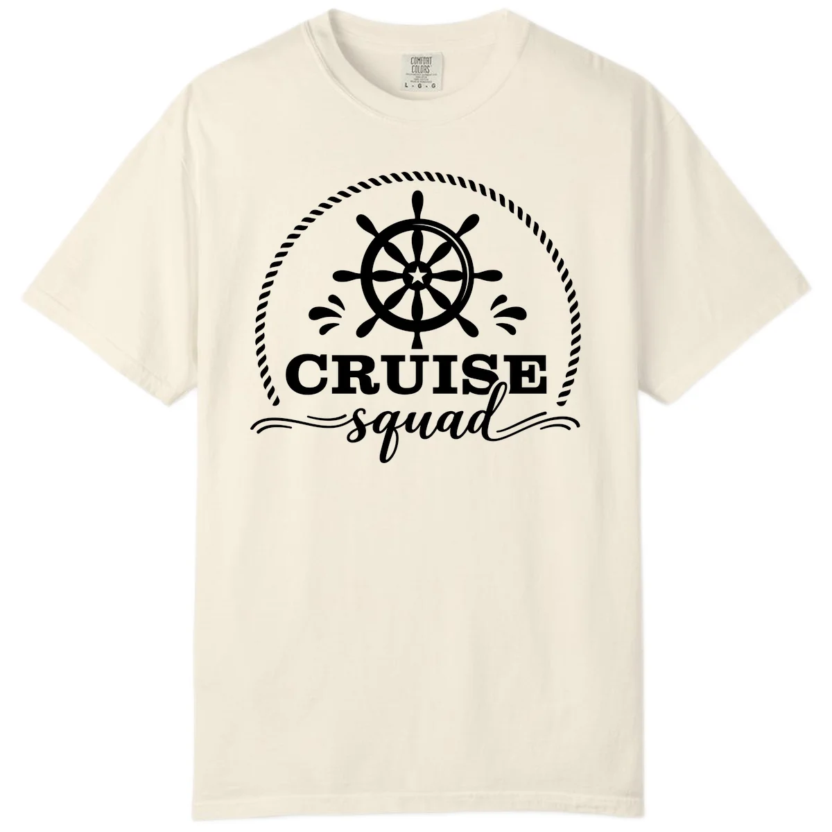 Cruise Squad Nautical Wheel Comfort Color in Ivory