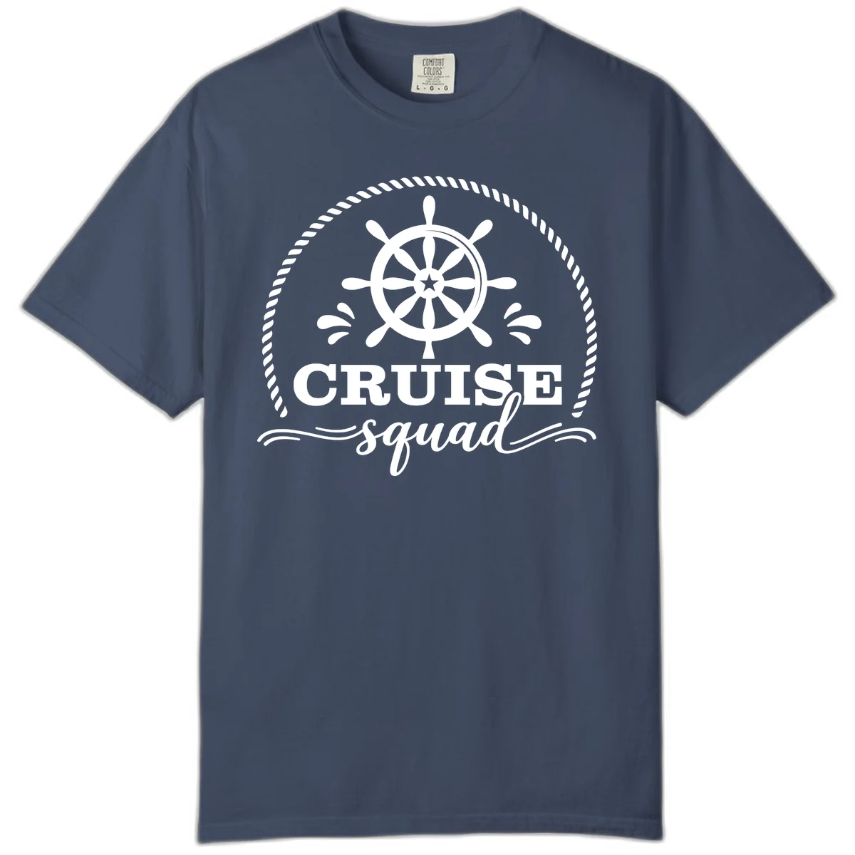 Cruise Squad Nautical Wheel Comfort Color in Midnight