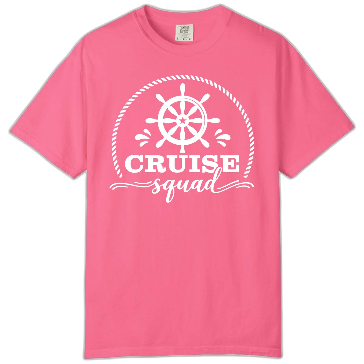 Cruise Squad Nautical Wheel Comfort Color in Crunchberry