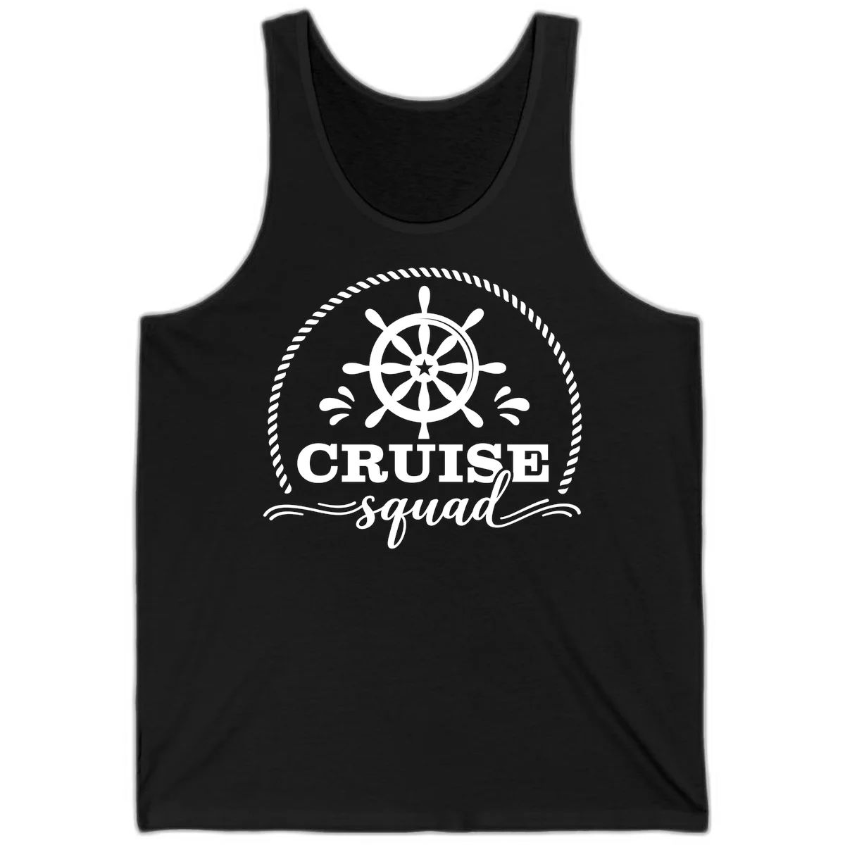 Cruise Squad Nautical Wheel Tank in Black