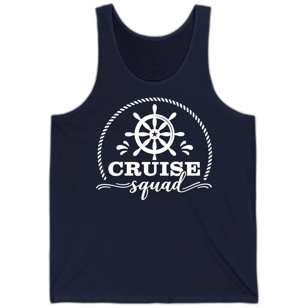 Cruise Squad Nautical Wheel Tank in Navy