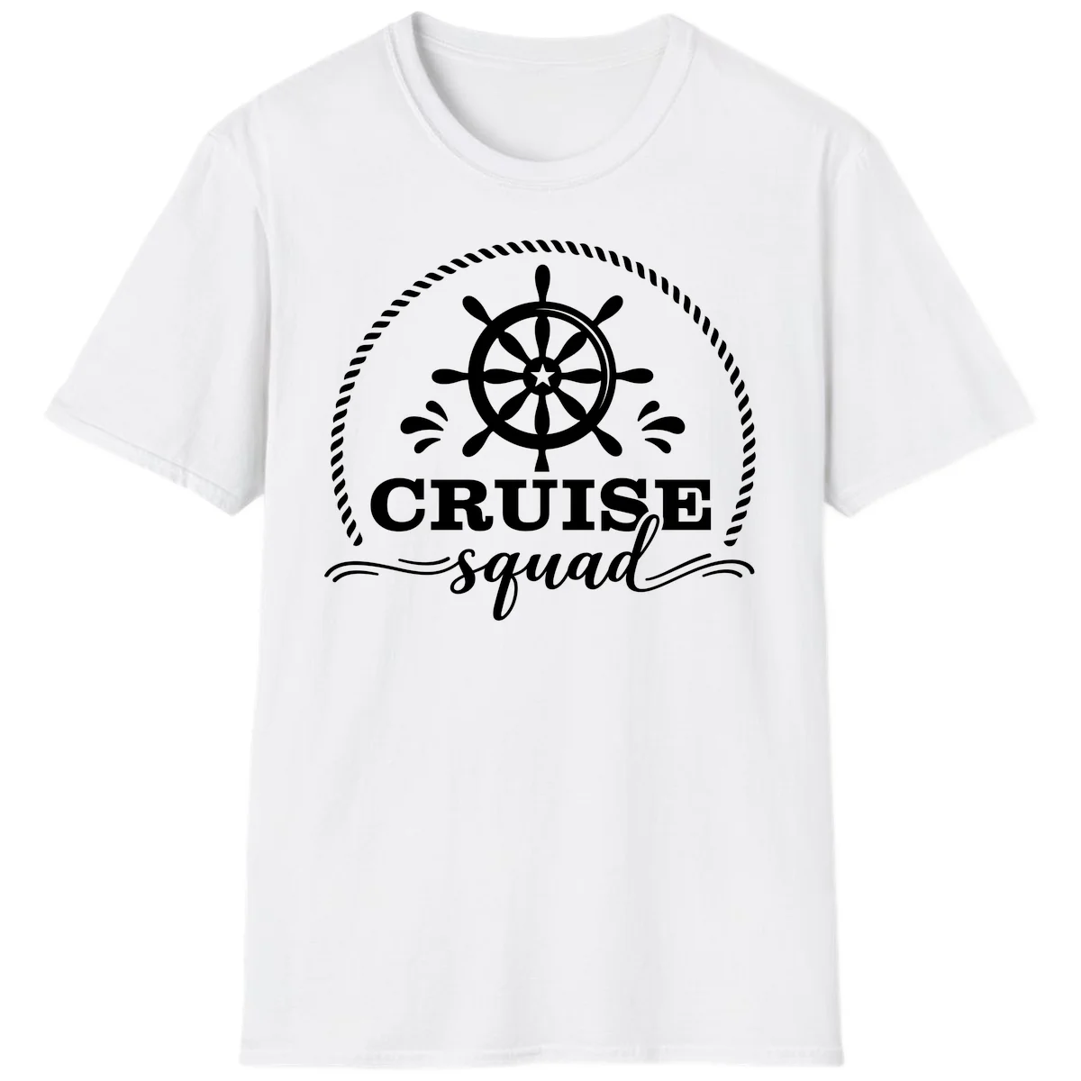 Cruise Squad Nautical Wheel T-Shirt in White