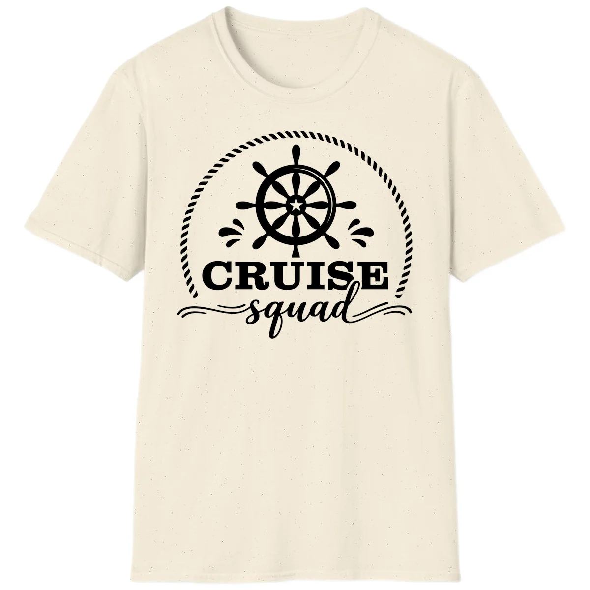 Cruise Squad Nautical Wheel T-Shirt in Natural