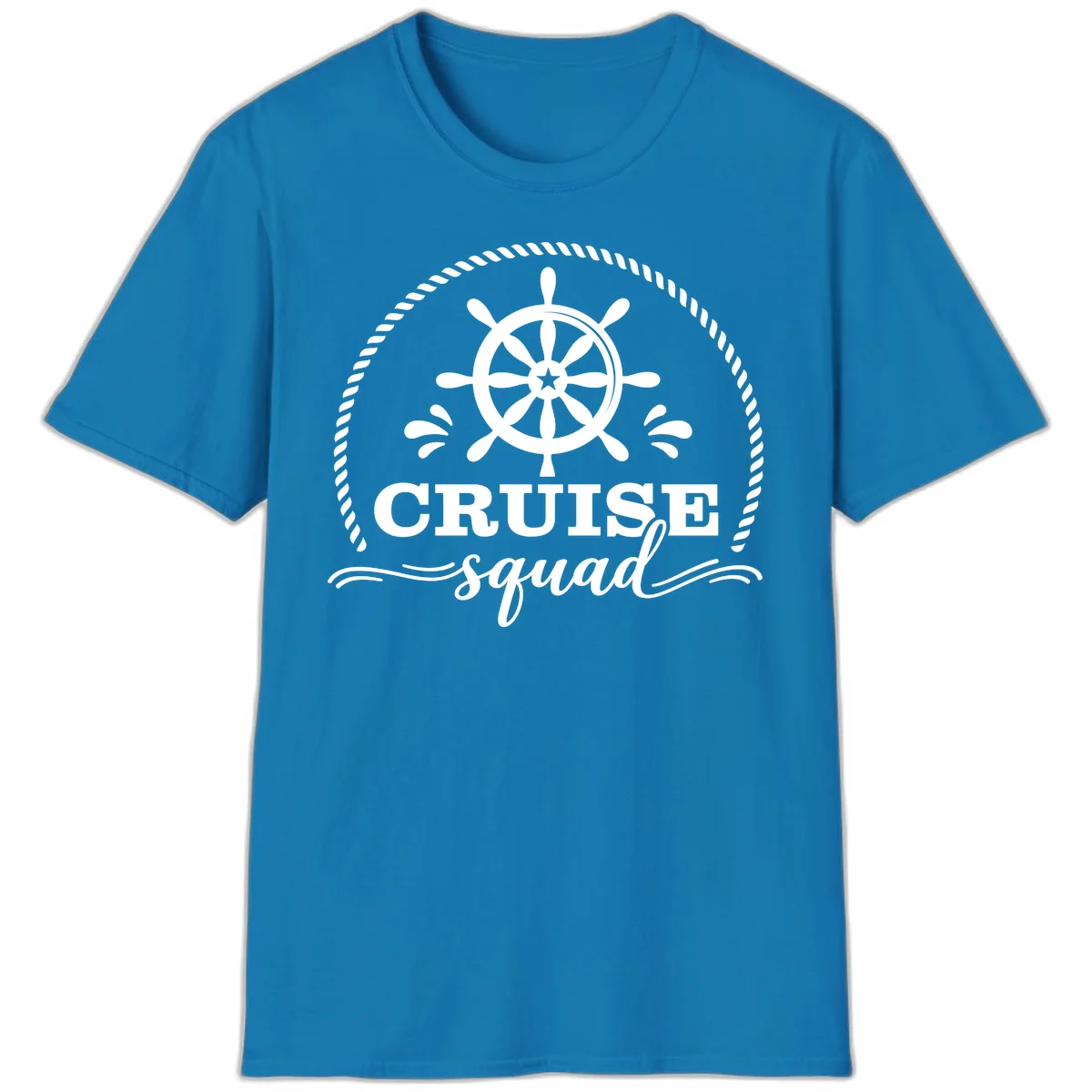 Cruise Squad Nautical Wheel T-Shirt in Sapphire