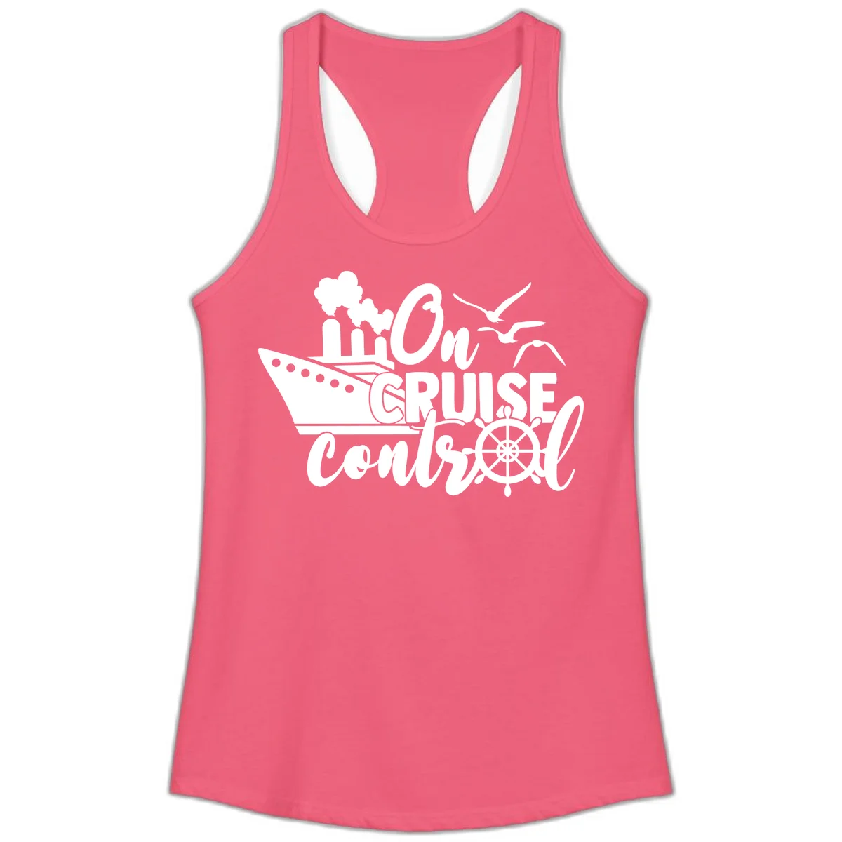 On Cruise Control Ladies Tank in Hot Pink