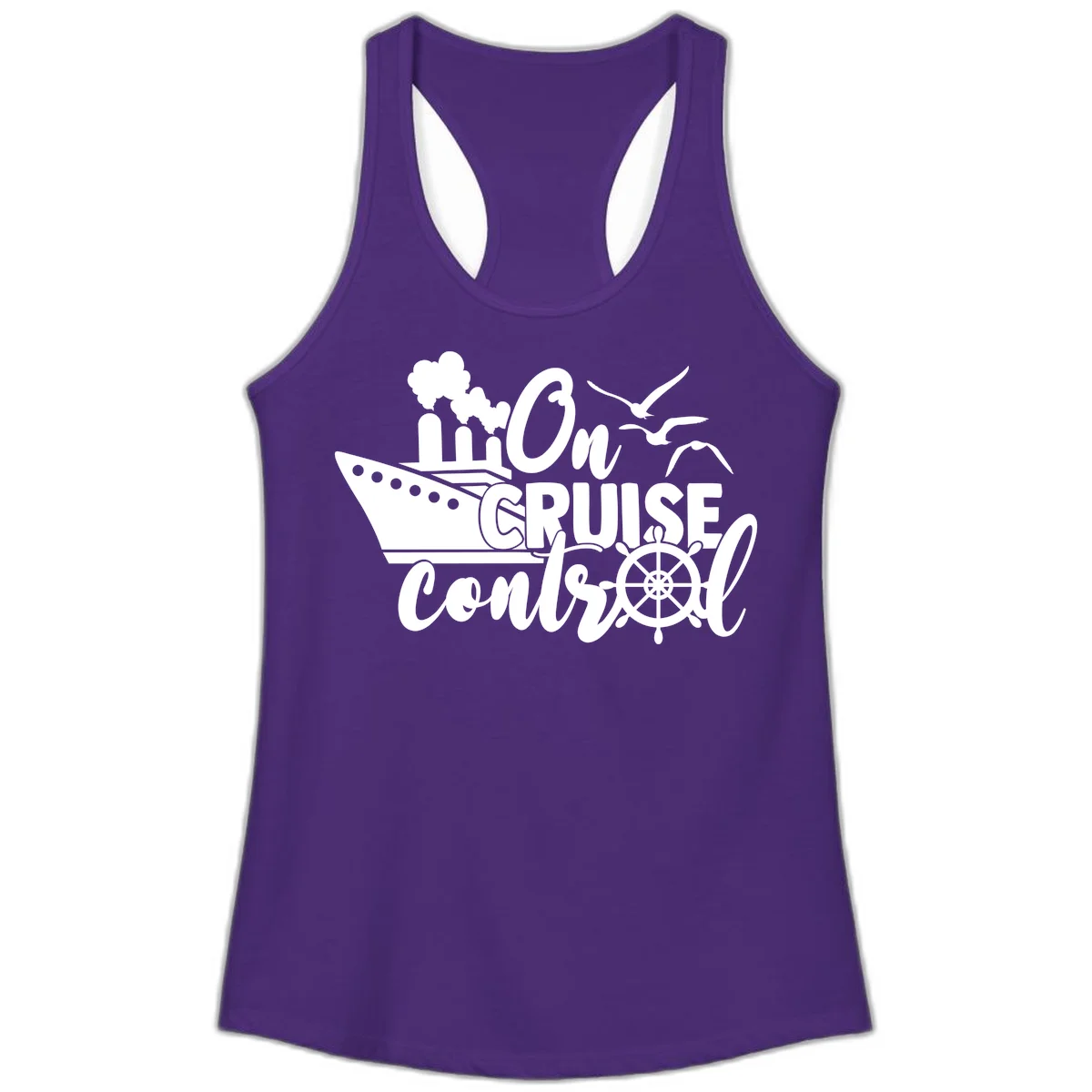 On Cruise Control Ladies Tank in Solid Purple Rush