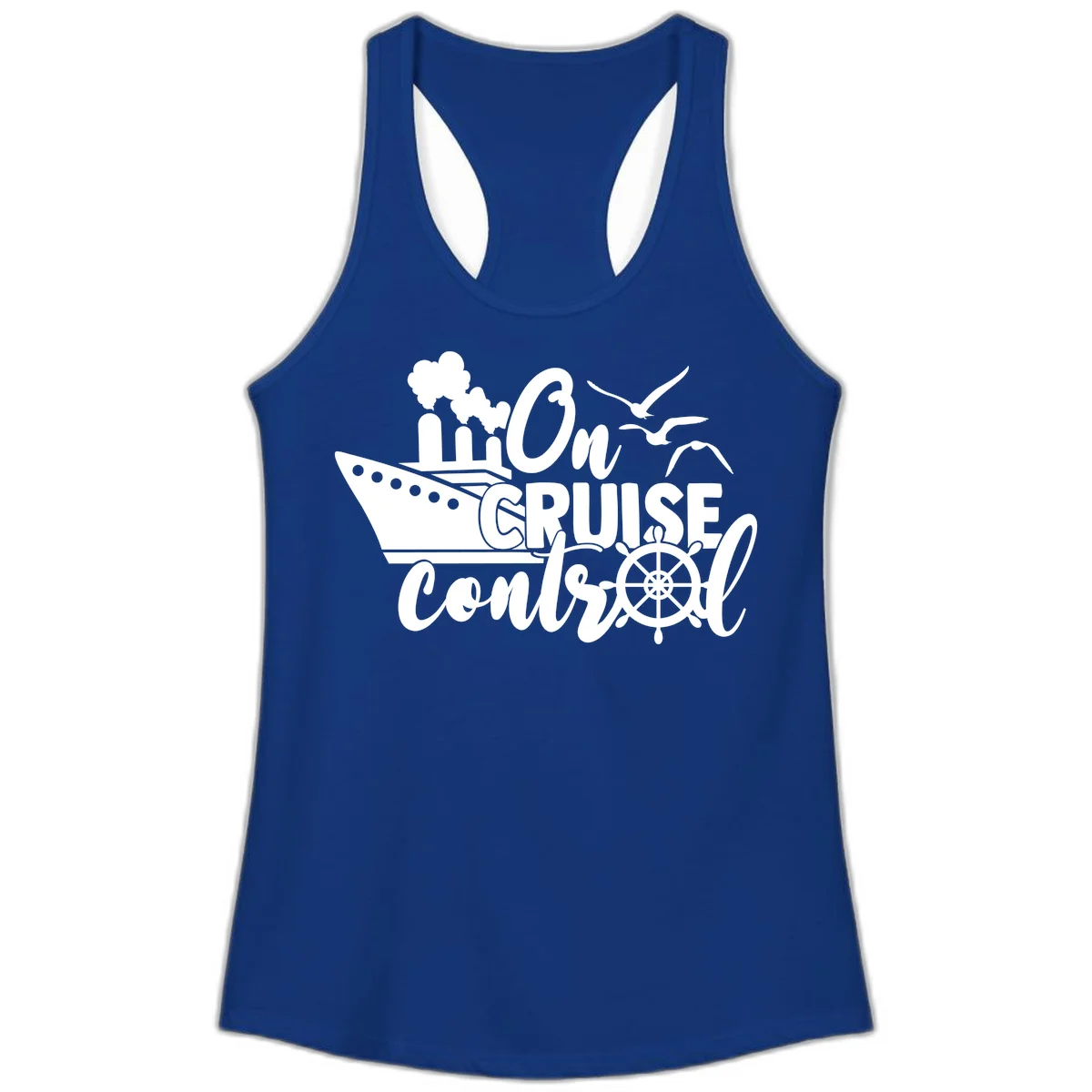 On Cruise Control Ladies Tank in Solid Royal