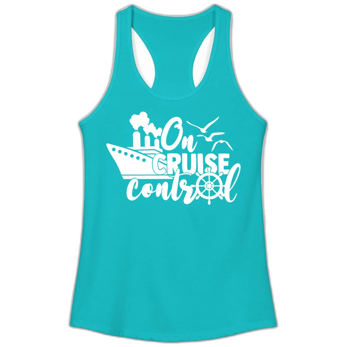 On Cruise Control Ladies Tank in Tahiti Blue