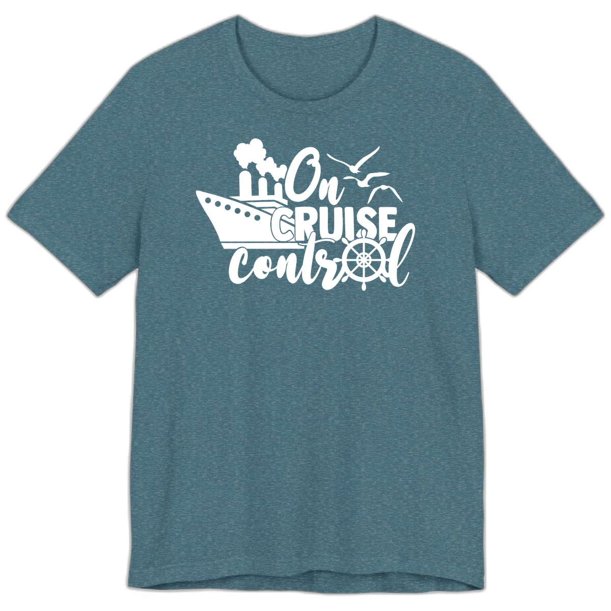 On Cruise Control Premium T-Shirt in Heather Deep Teal