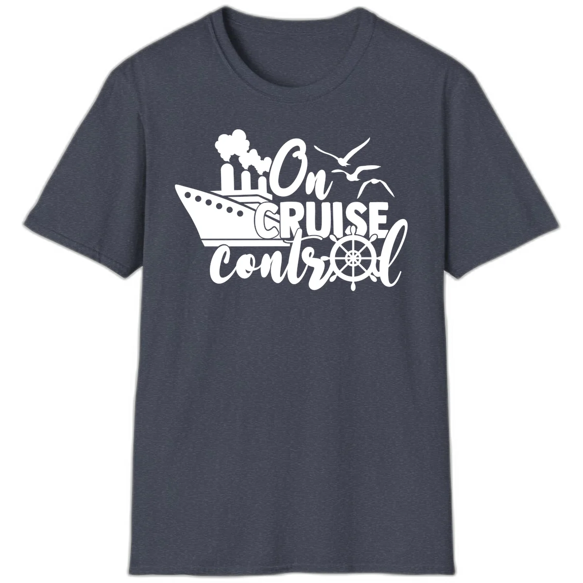 On Cruise Control T-Shirt in Heather Navy