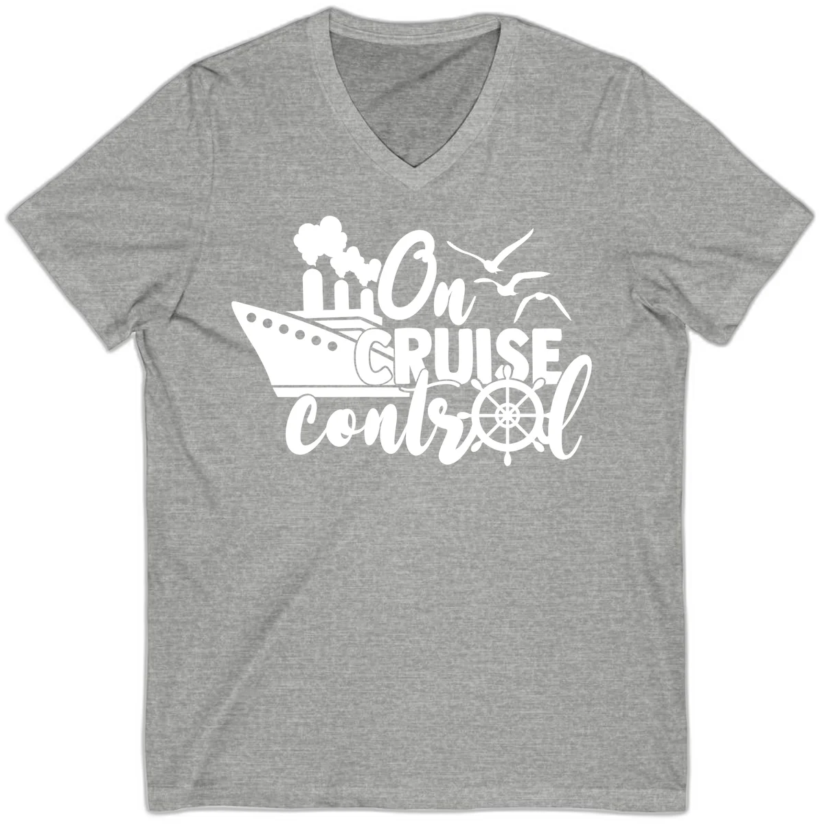 On Cruise Control V-Neck in Athletic Heather