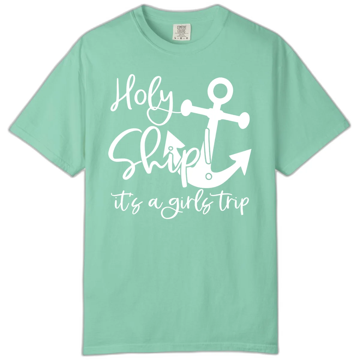 Holy Ship Girls Trip Anchor Comfort Color in Island Reef