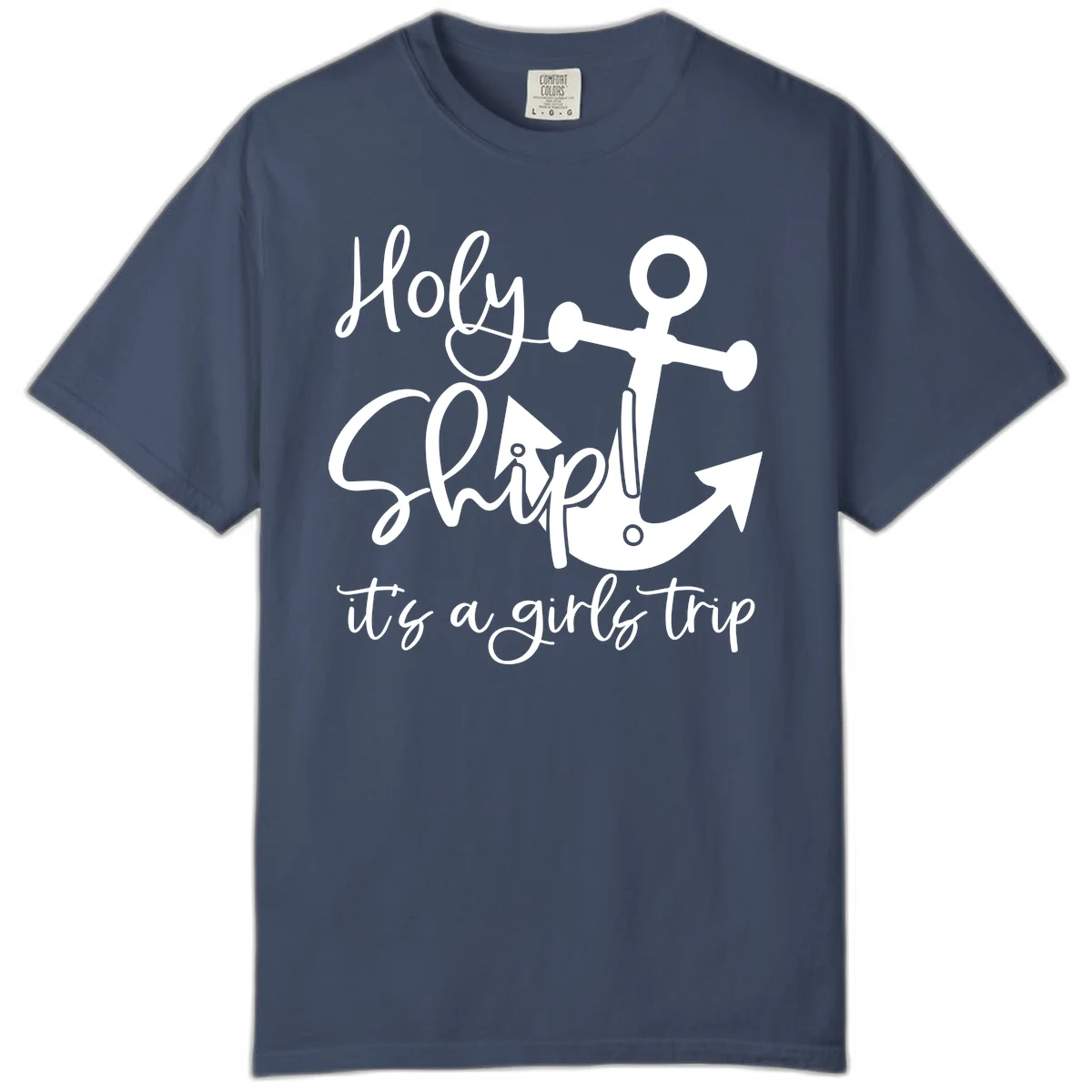 Holy Ship Girls Trip Anchor Comfort Color in Midnight
