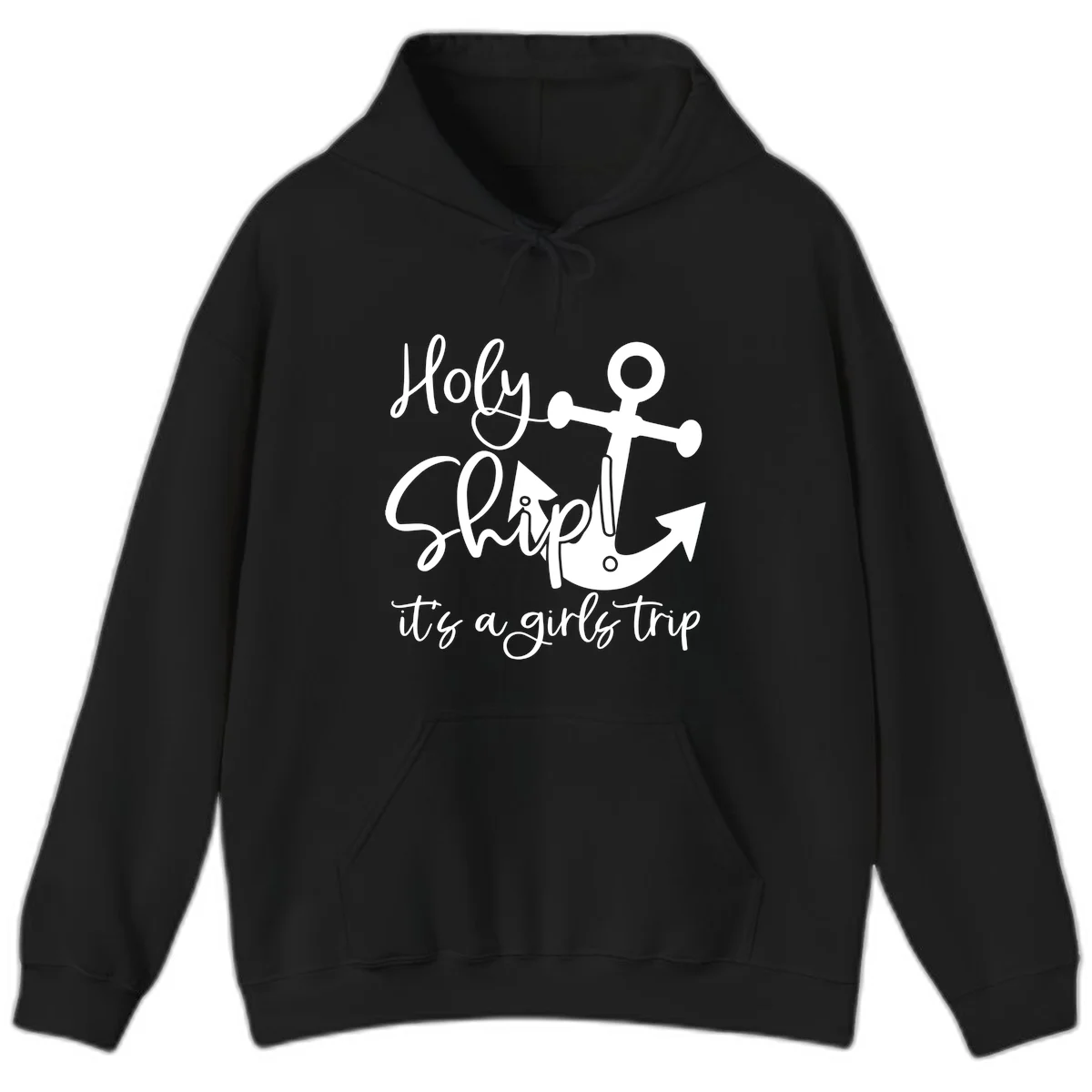 Holy Ship Girls Trip Anchor Hoodie in Black