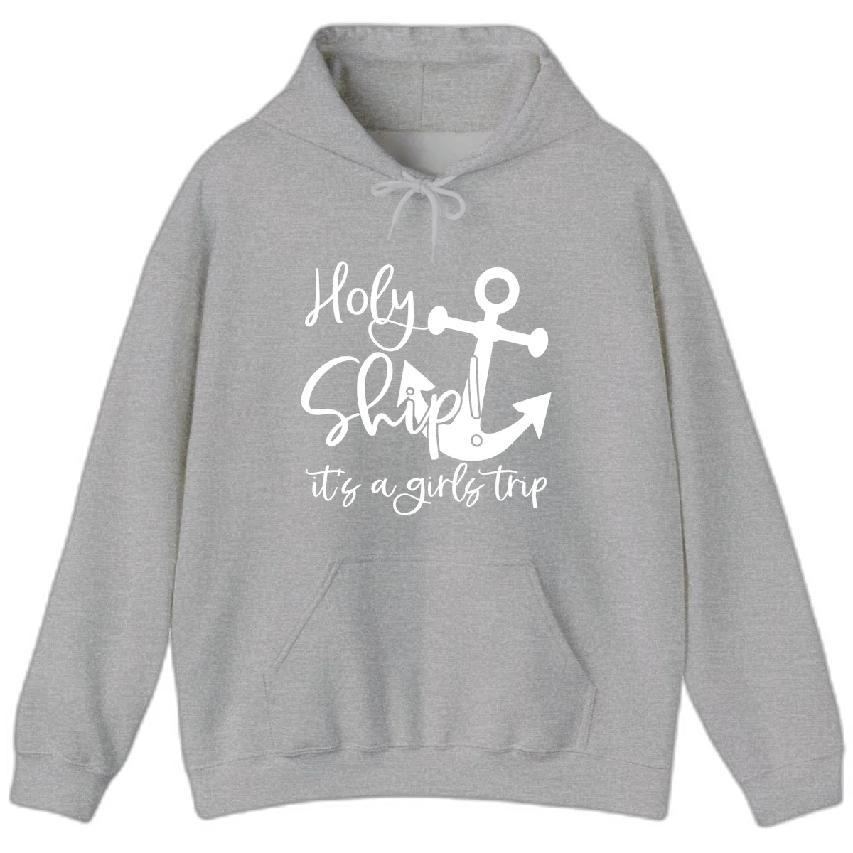 Holy Ship Girls Trip Anchor Hoodie in Sport Grey