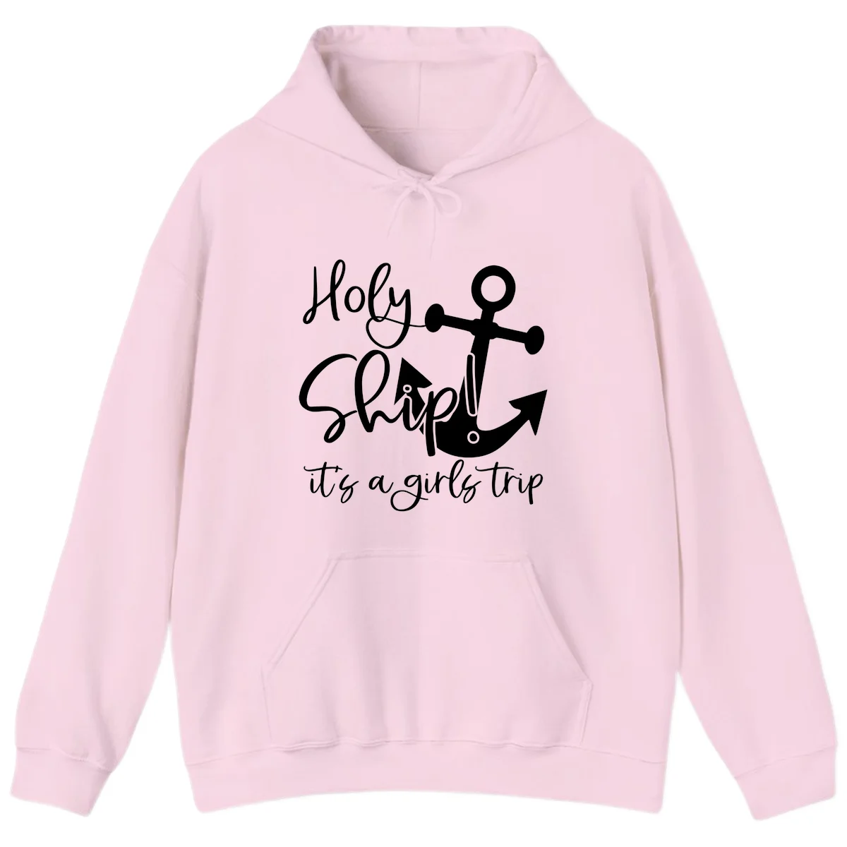 Holy Ship Girls Trip Anchor Hoodie in Light Pink