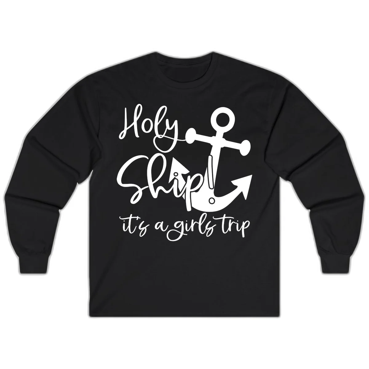 Holy Ship Girls Trip Anchor Long Sleeve in Black
