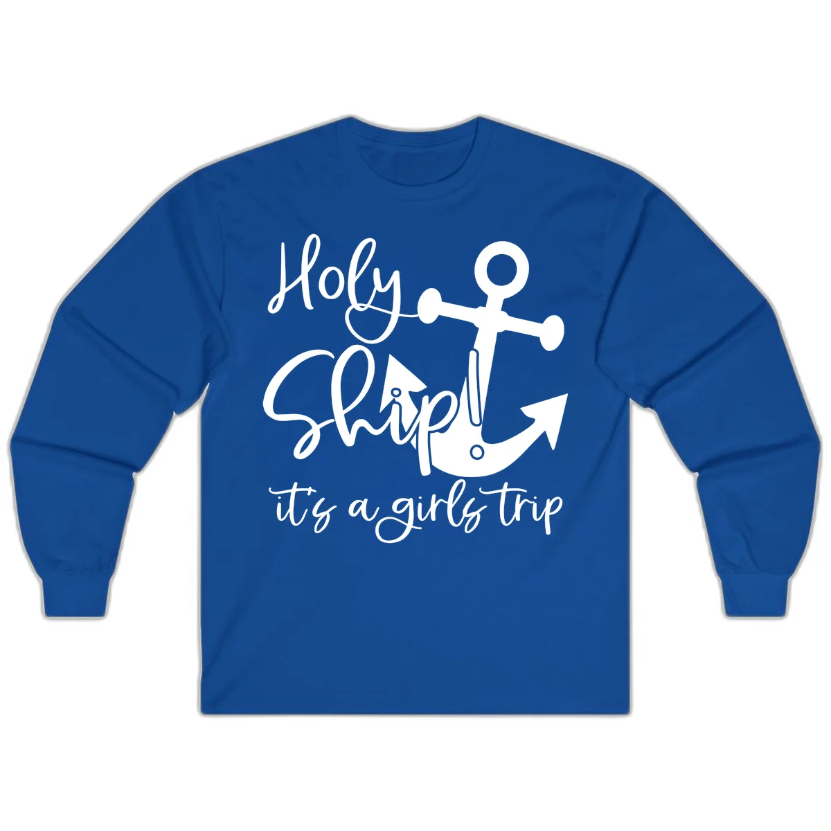 Holy Ship Girls Trip Anchor Long Sleeve in Royal