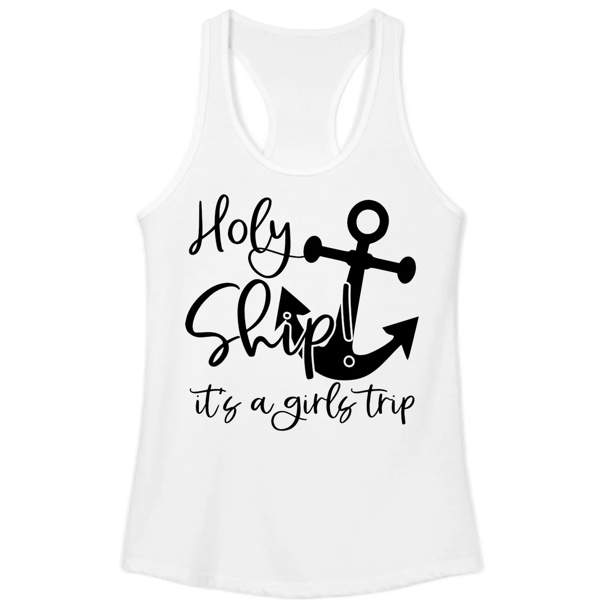 Holy Ship Girls Trip Anchor Ladies Tank in White