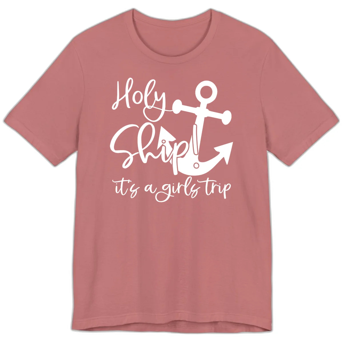 Holy Ship Girls Trip Anchor Premium T-Shirt in Mauve