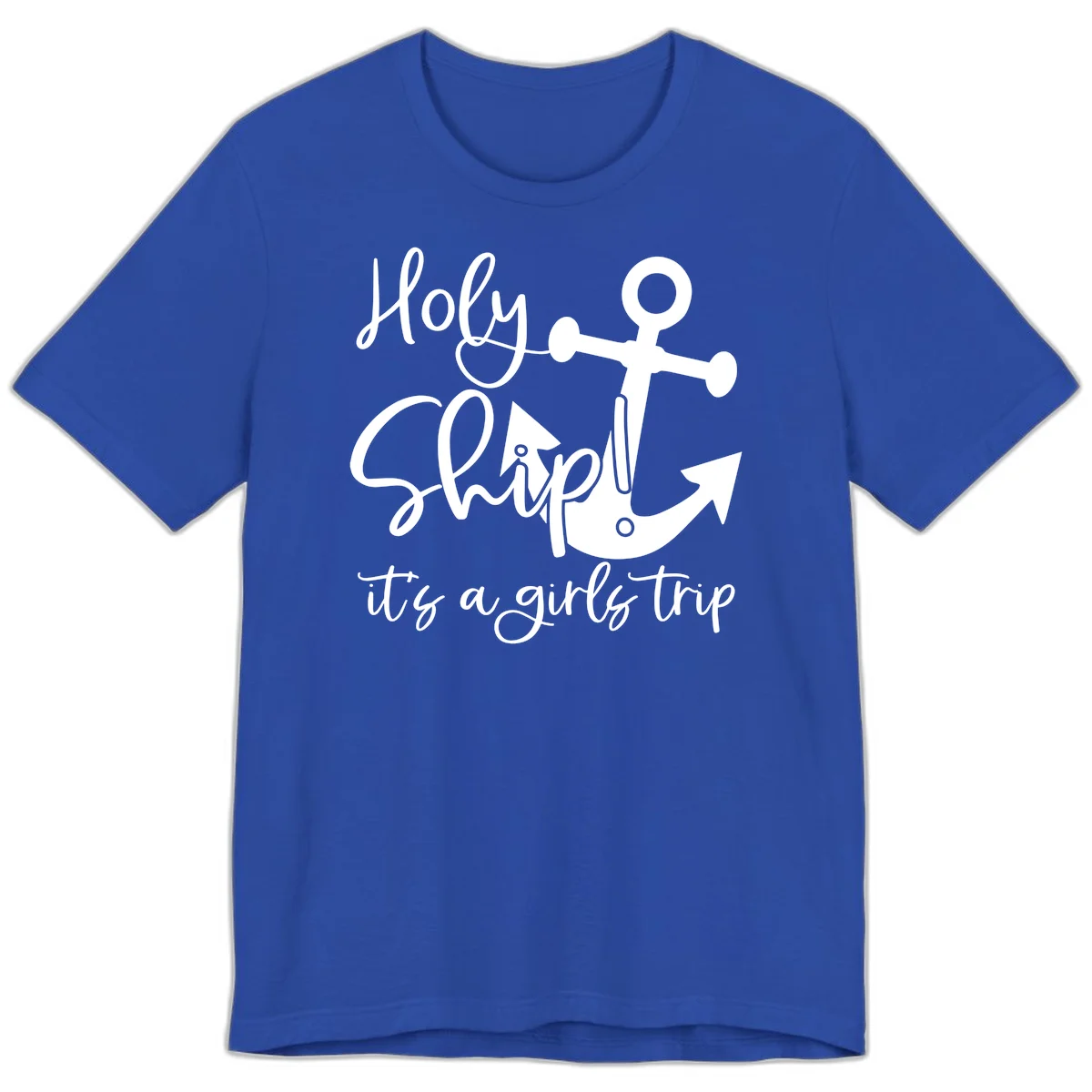 Holy Ship Girls Trip Anchor Premium T-Shirt in True Royal