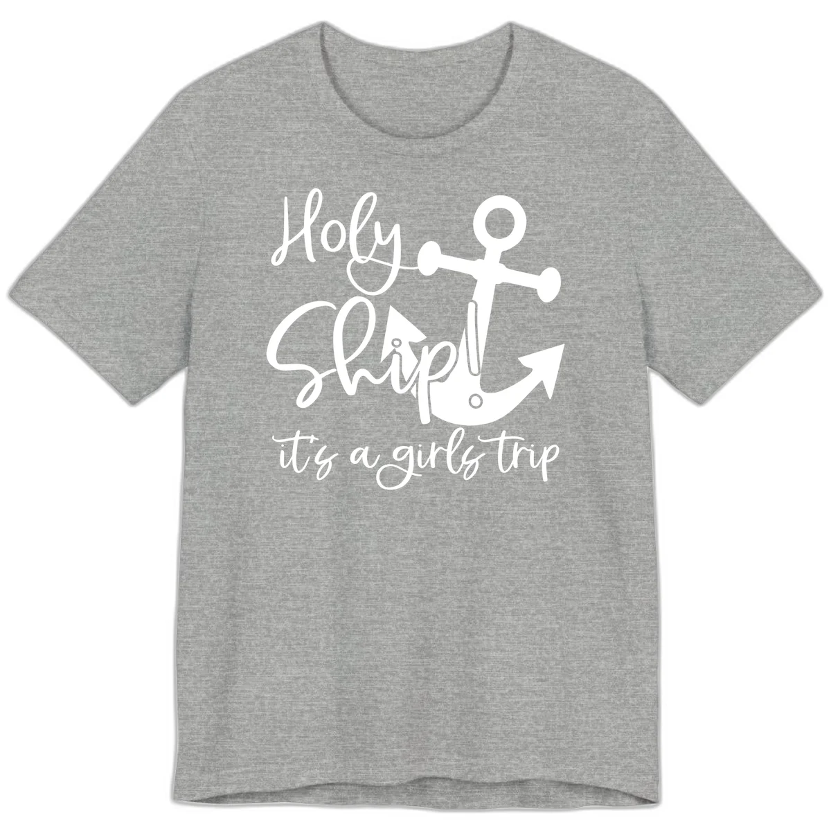 Holy Ship Girls Trip Anchor Premium T-Shirt in Athletic Heather