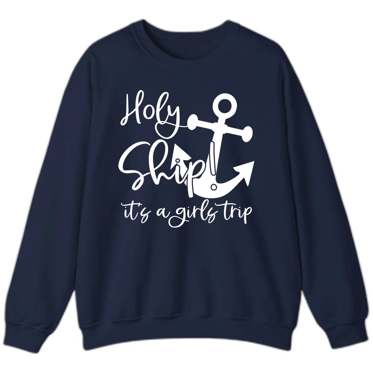 Holy Ship Girls Trip Anchor Sweatshirt in Navy