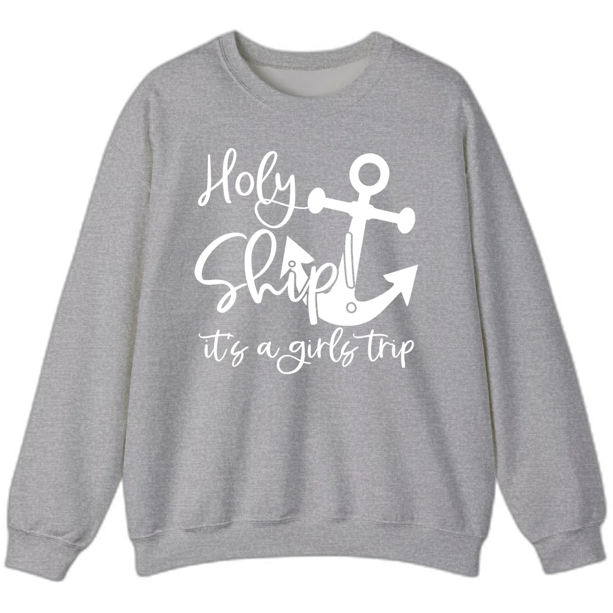 Holy Ship Girls Trip Anchor Sweatshirt in Sport Grey