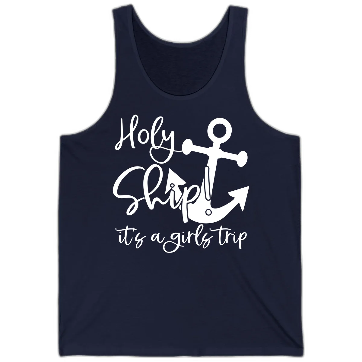 Holy Ship Girls Trip Anchor Tank in Navy
