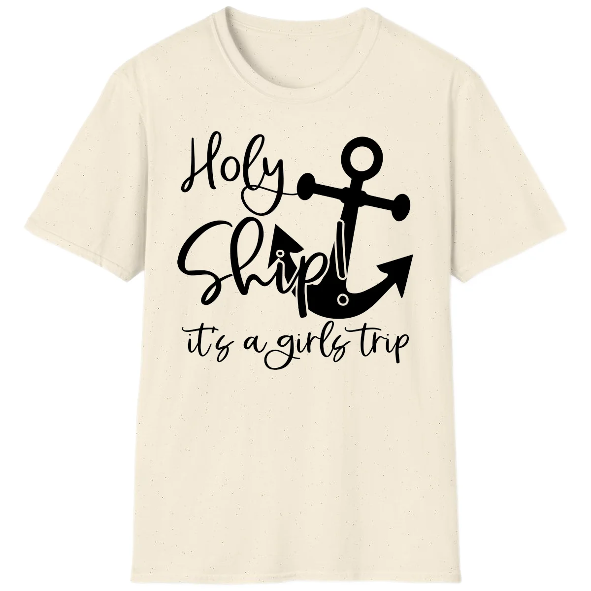 Holy Ship Girls Trip Anchor T-Shirt in Natural
