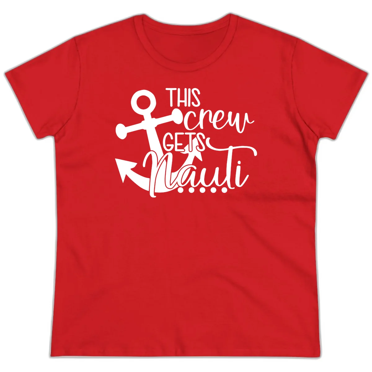 This Crew Gets Maui Ladies Tee in Red
