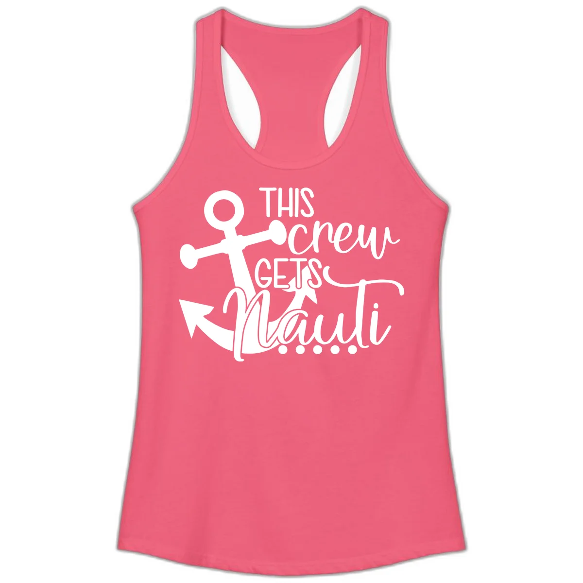 This Crew Gets Maui Ladies Tank in Hot Pink