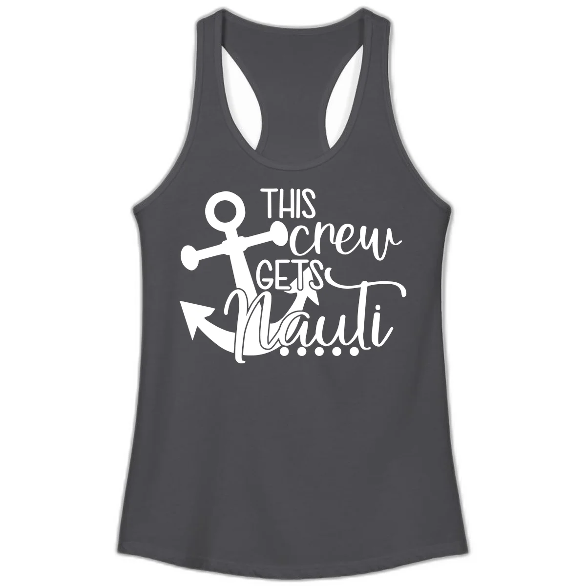 This Crew Gets Maui Ladies Tank in Solid Dark Gray