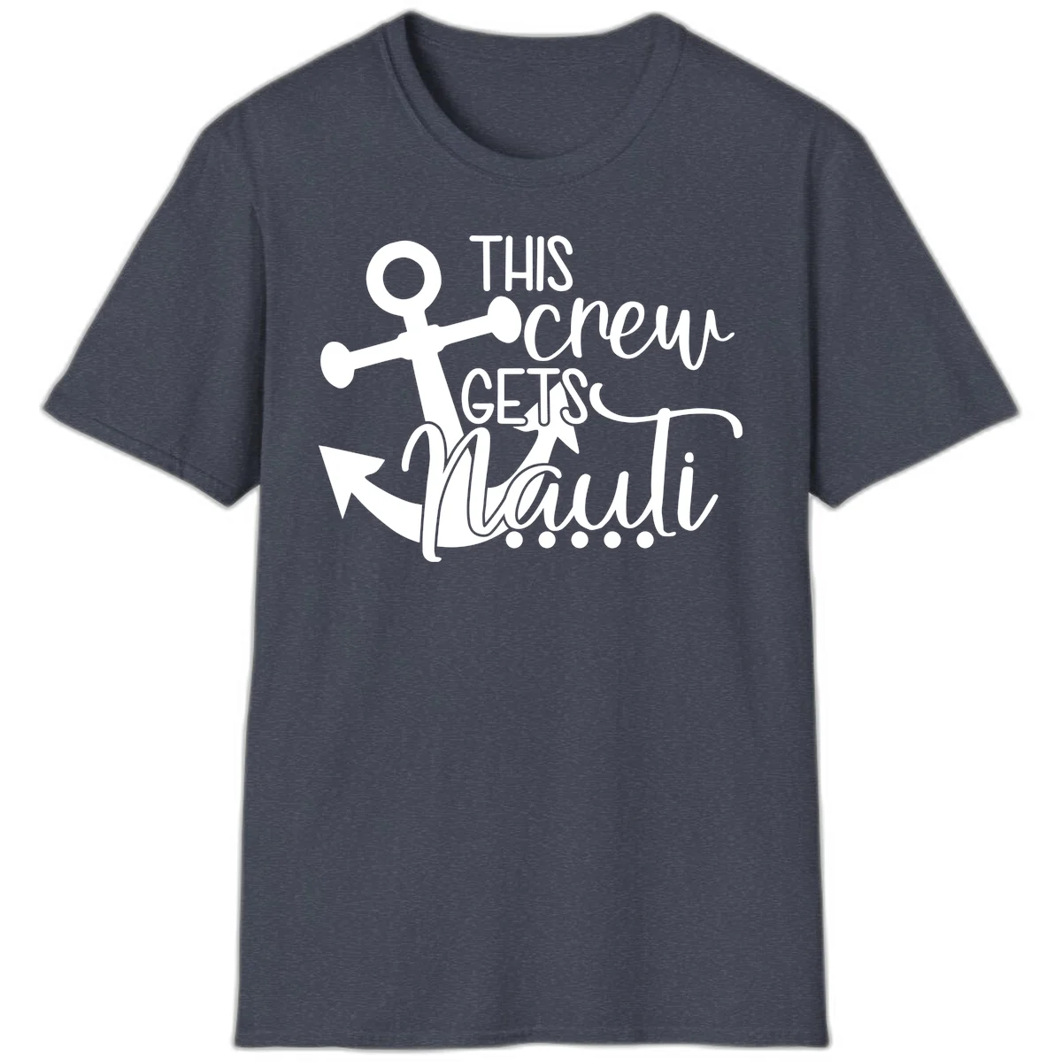 This Crew Gets Maui T-Shirt in Heather Navy