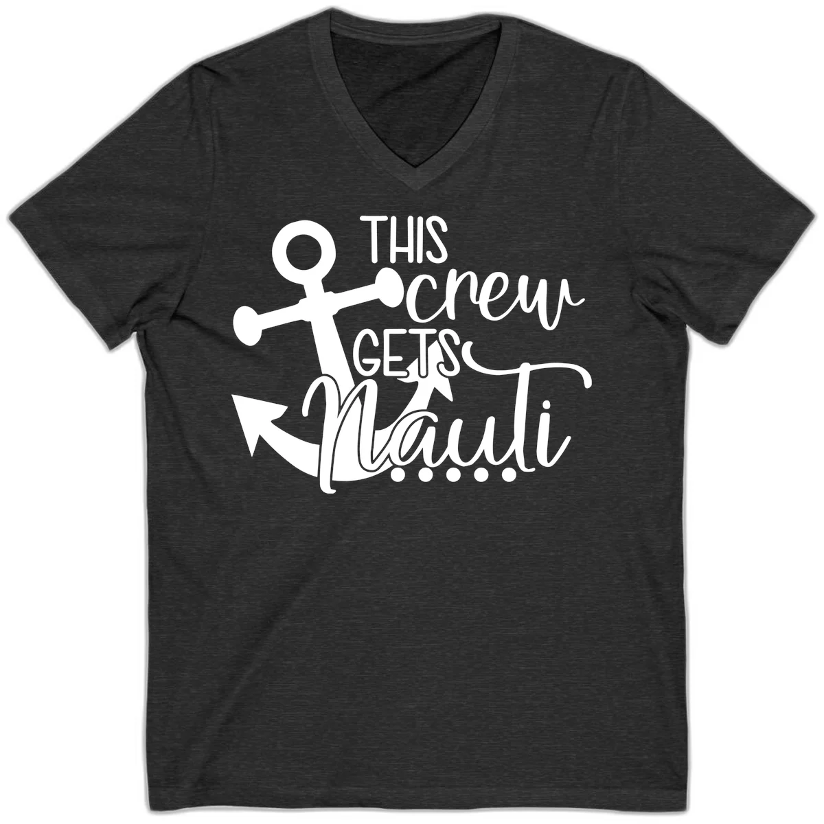 This Crew Gets Maui V-Neck in Dark Grey Heather