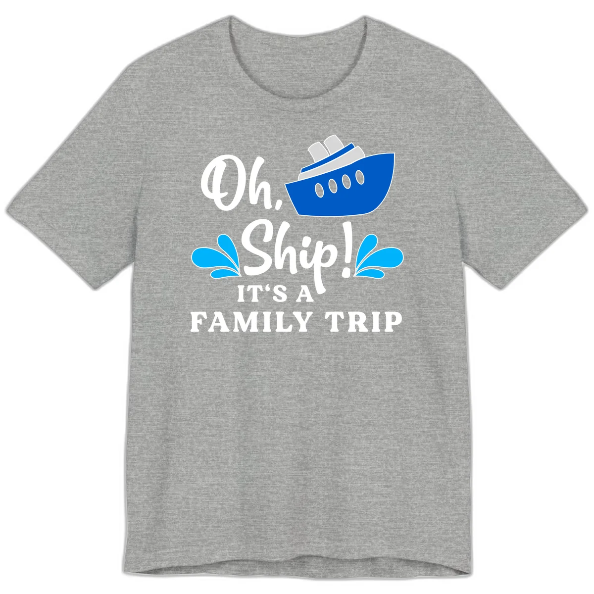 Oh Ship It's A Family Trip Premium T-Shirt in Athletic Heather