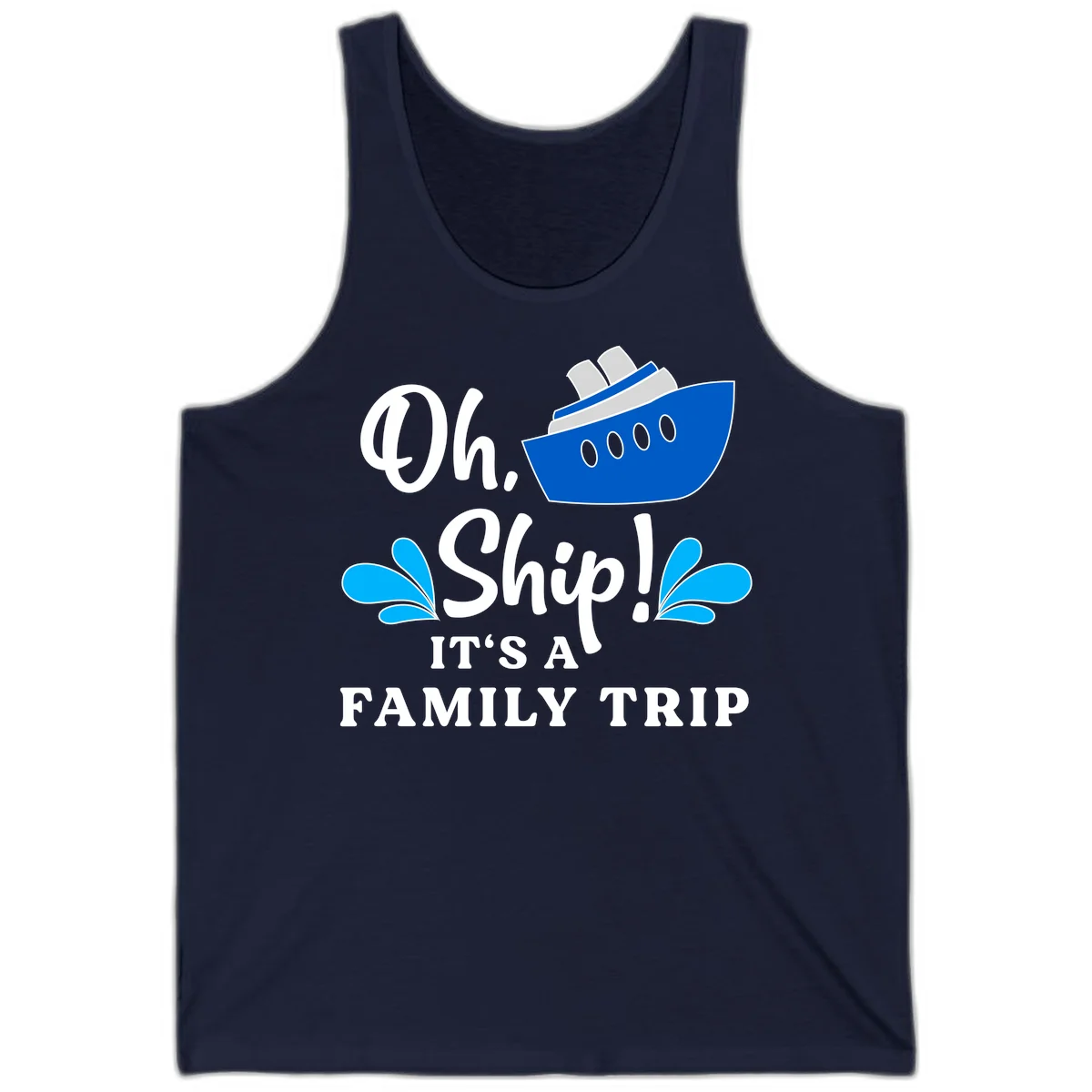 Oh Ship It's A Family Trip Tank in Navy
