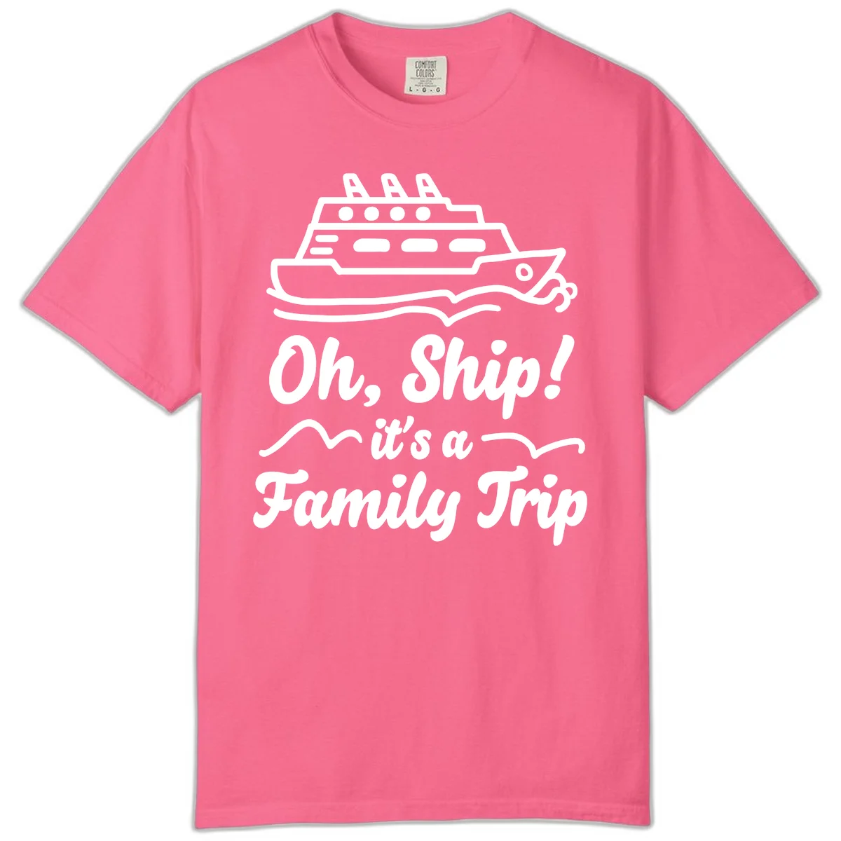 Oh Ship It's A Family Trip Comfort Color in Crunchberry