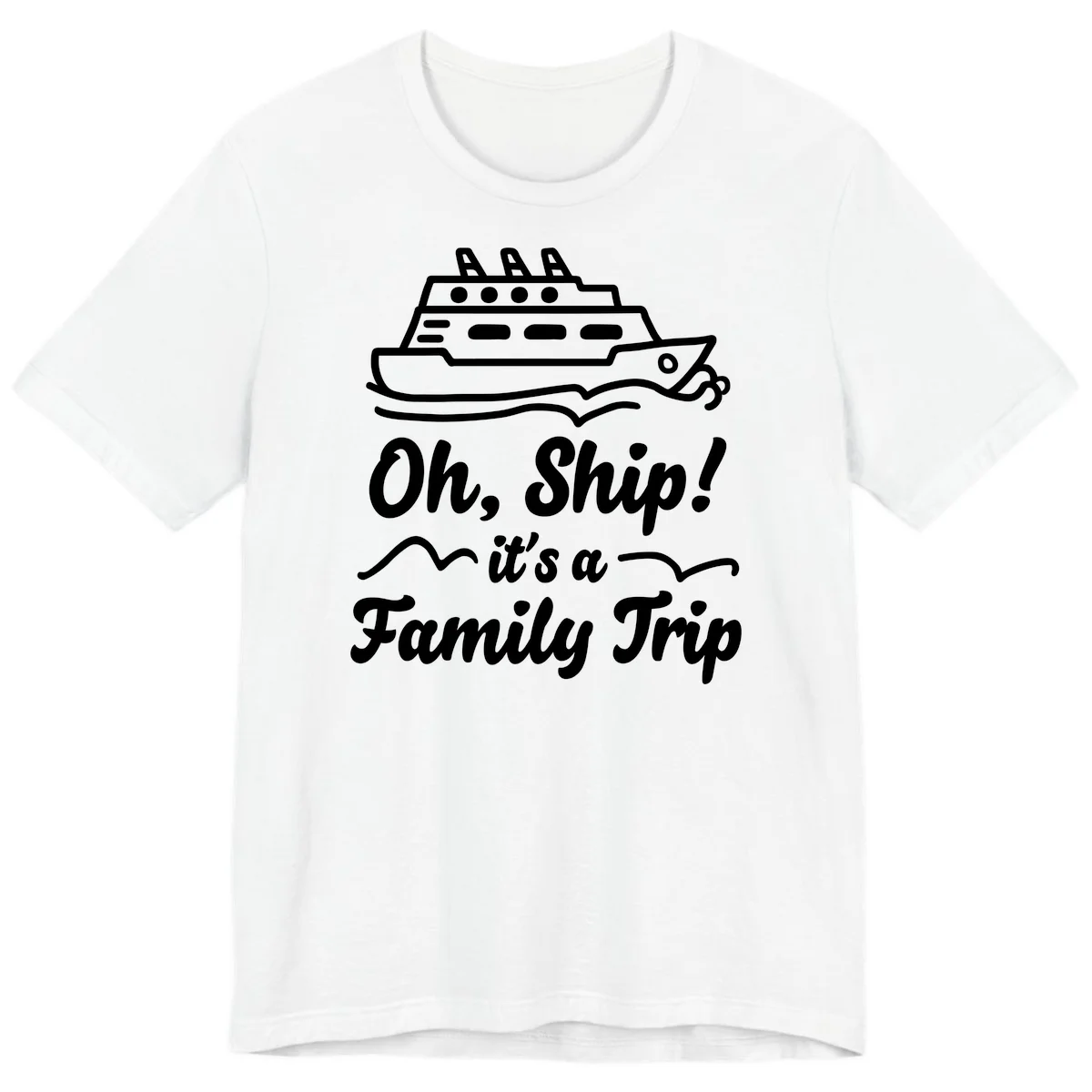 Oh Ship It's A Family Trip Premium T-Shirt in White