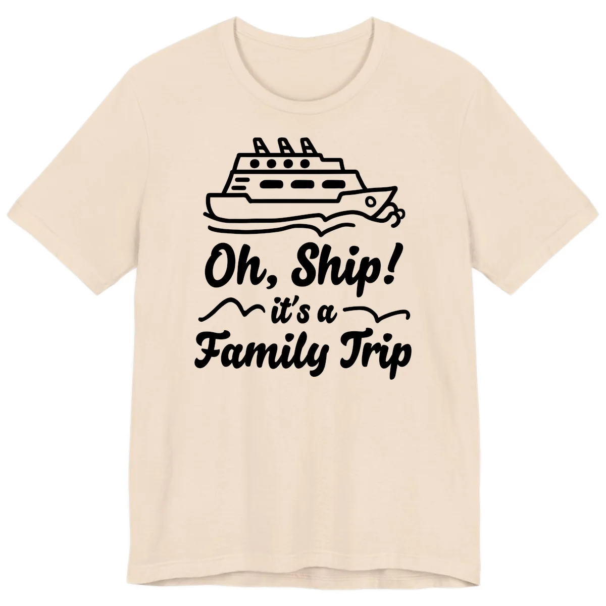 Oh Ship It's A Family Trip Premium T-Shirt in Soft Cream