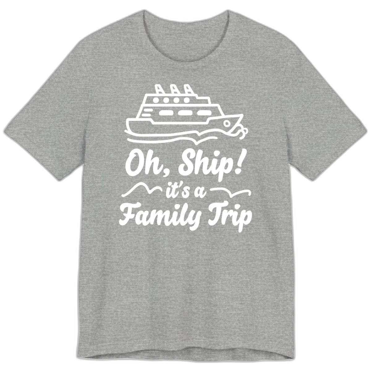 Oh Ship It's A Family Trip Premium T-Shirt in Athletic Heather