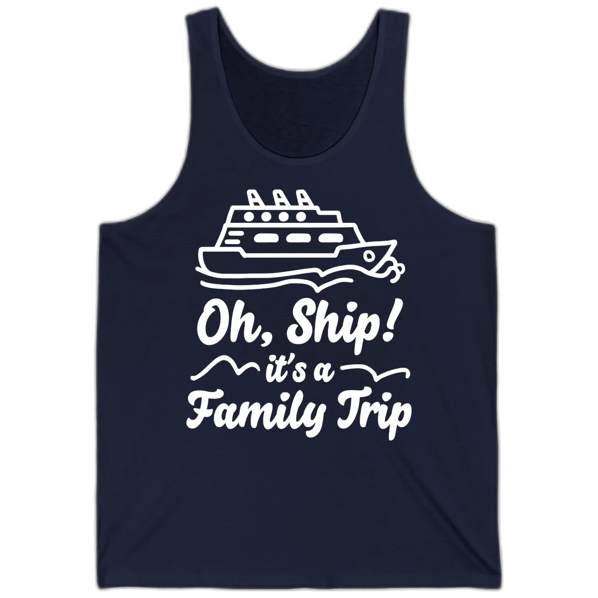 Oh Ship It's A Family Trip Tank in Navy
