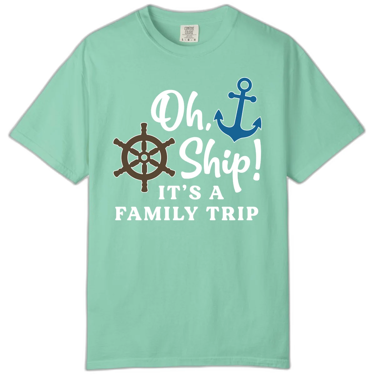 Oh Ship Family Trip Comfort Color in Island Reef