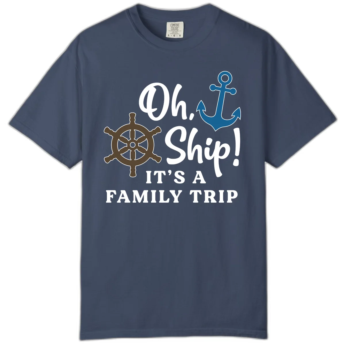 Oh Ship Family Trip Comfort Color in Midnight