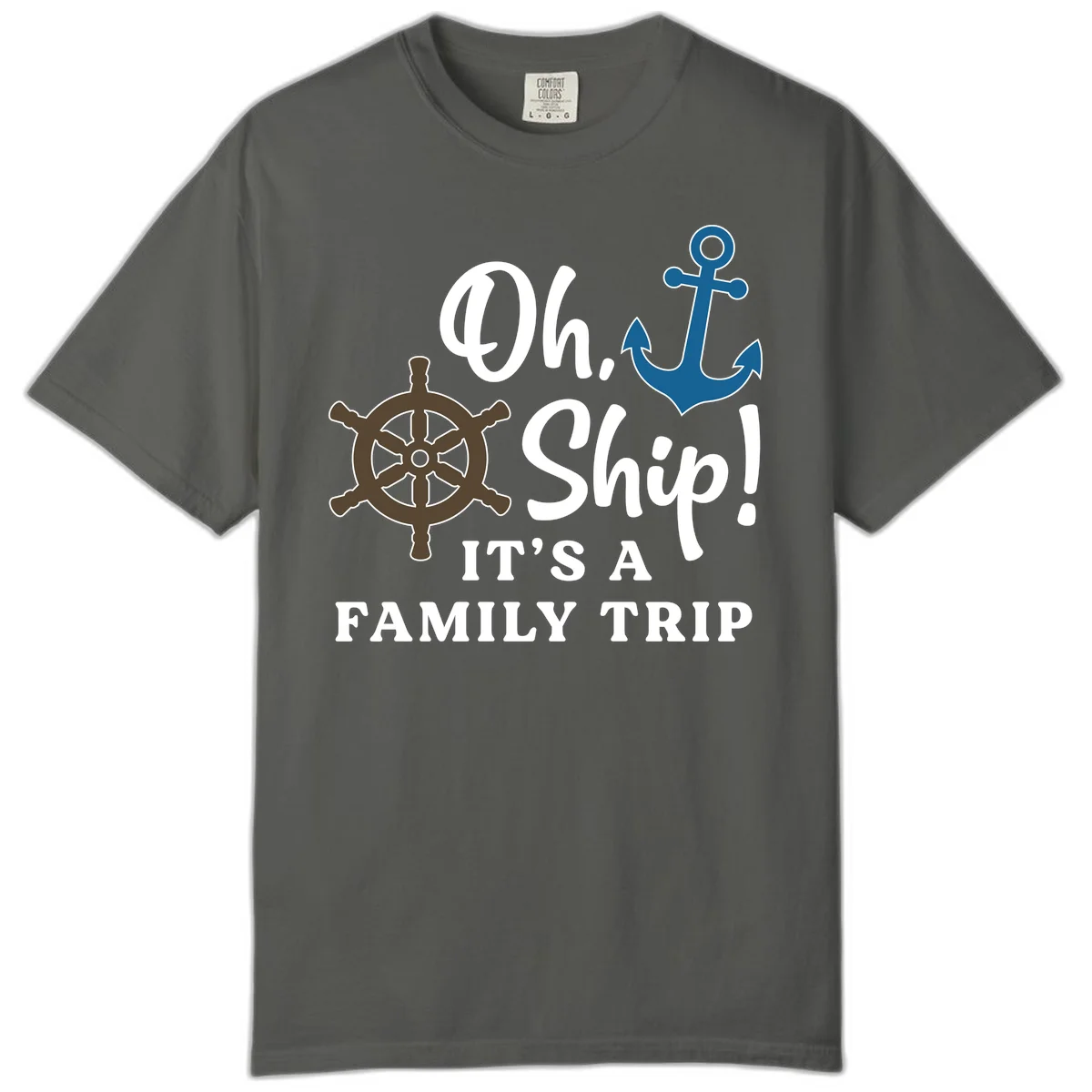 Oh Ship Family Trip Comfort Color in Pepper