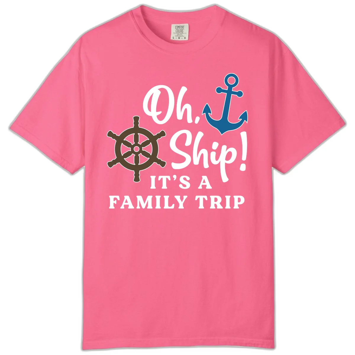 Oh Ship Family Trip Comfort Color in Crunchberry