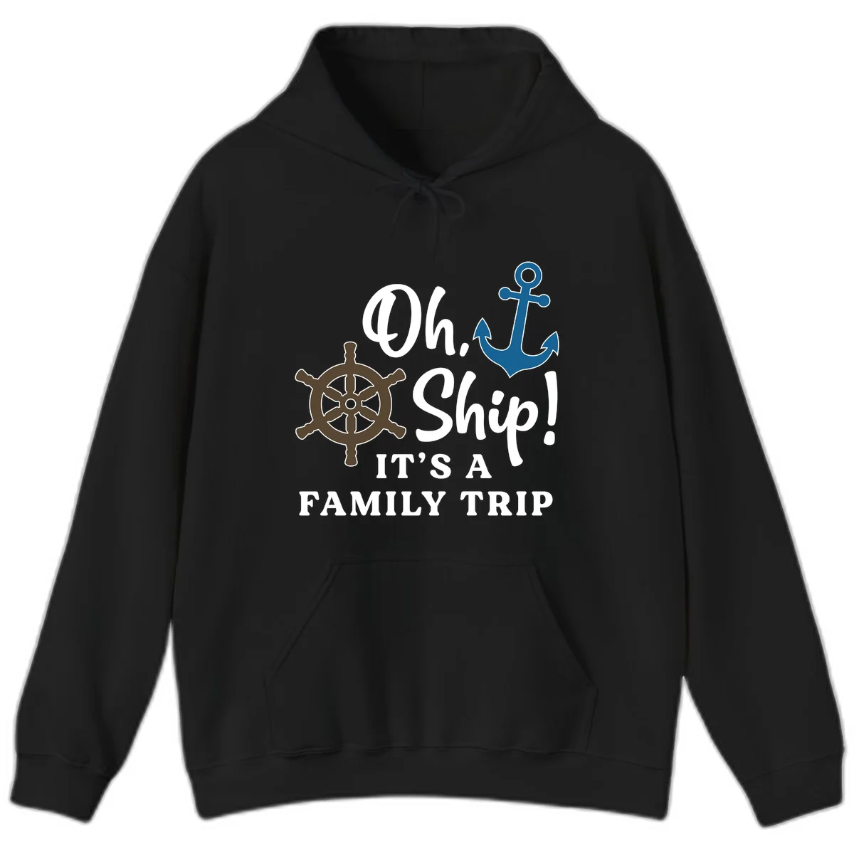 Oh Ship Family Trip Hoodie in Black