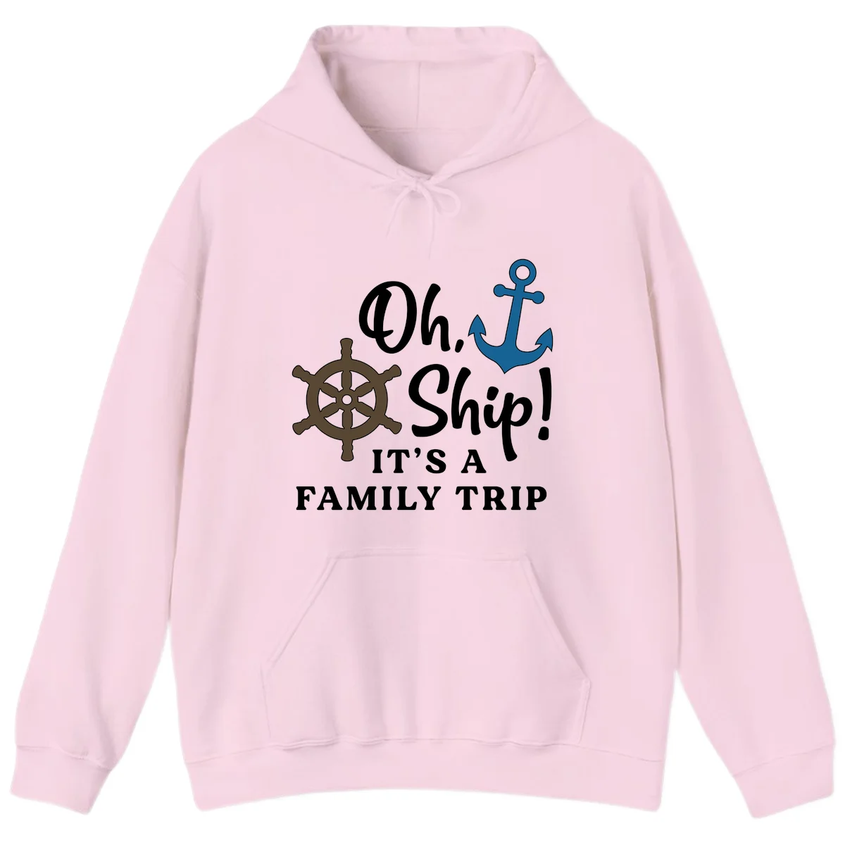 Oh Ship Family Trip Hoodie in Light Pink