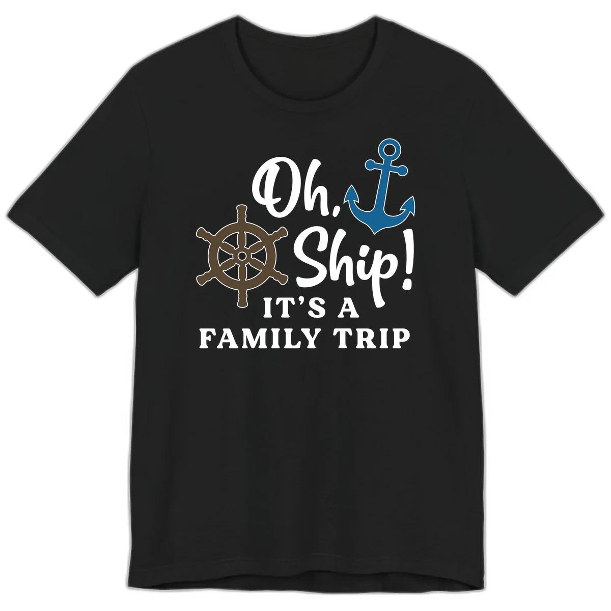 Oh Ship Family Trip Premium T-Shirt in Black