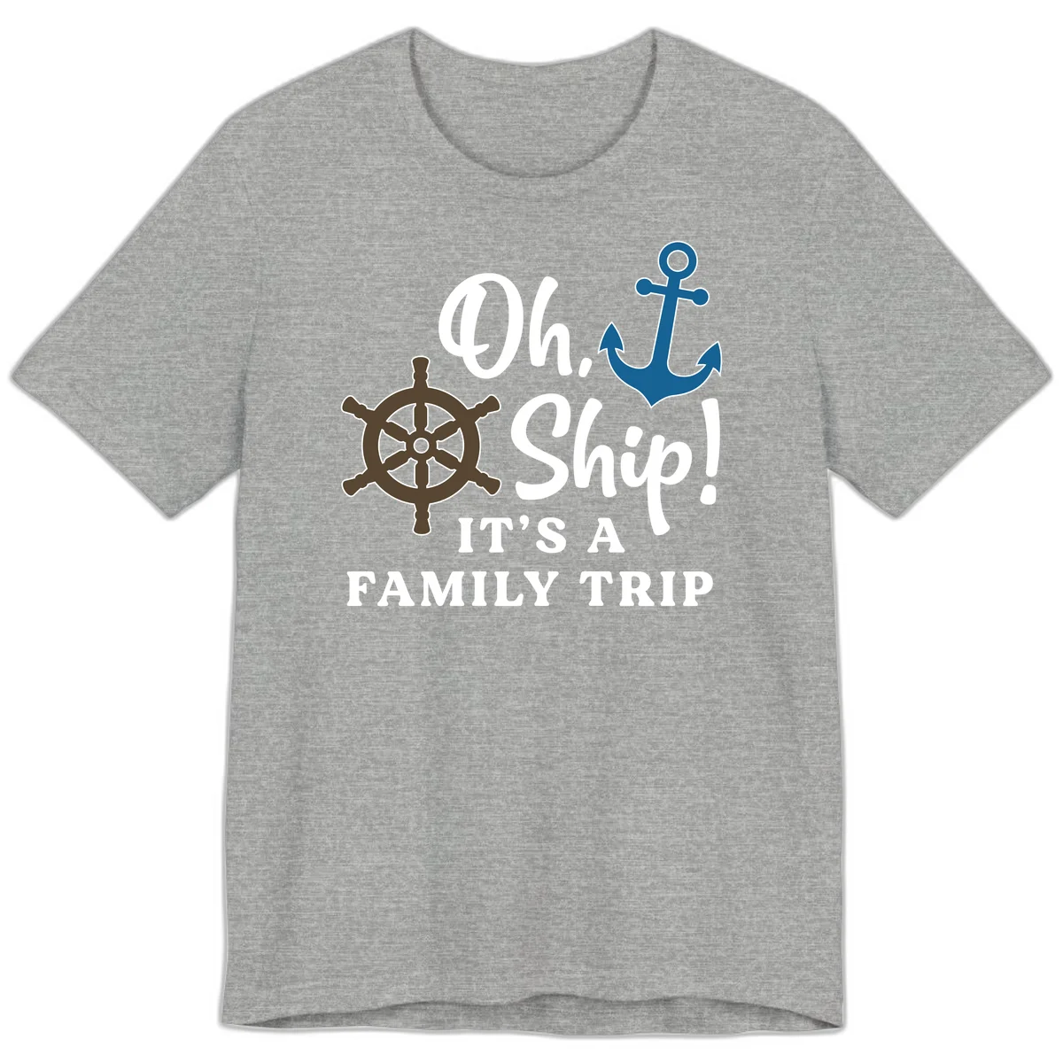 Oh Ship Family Trip Premium T-Shirt in Athletic Heather